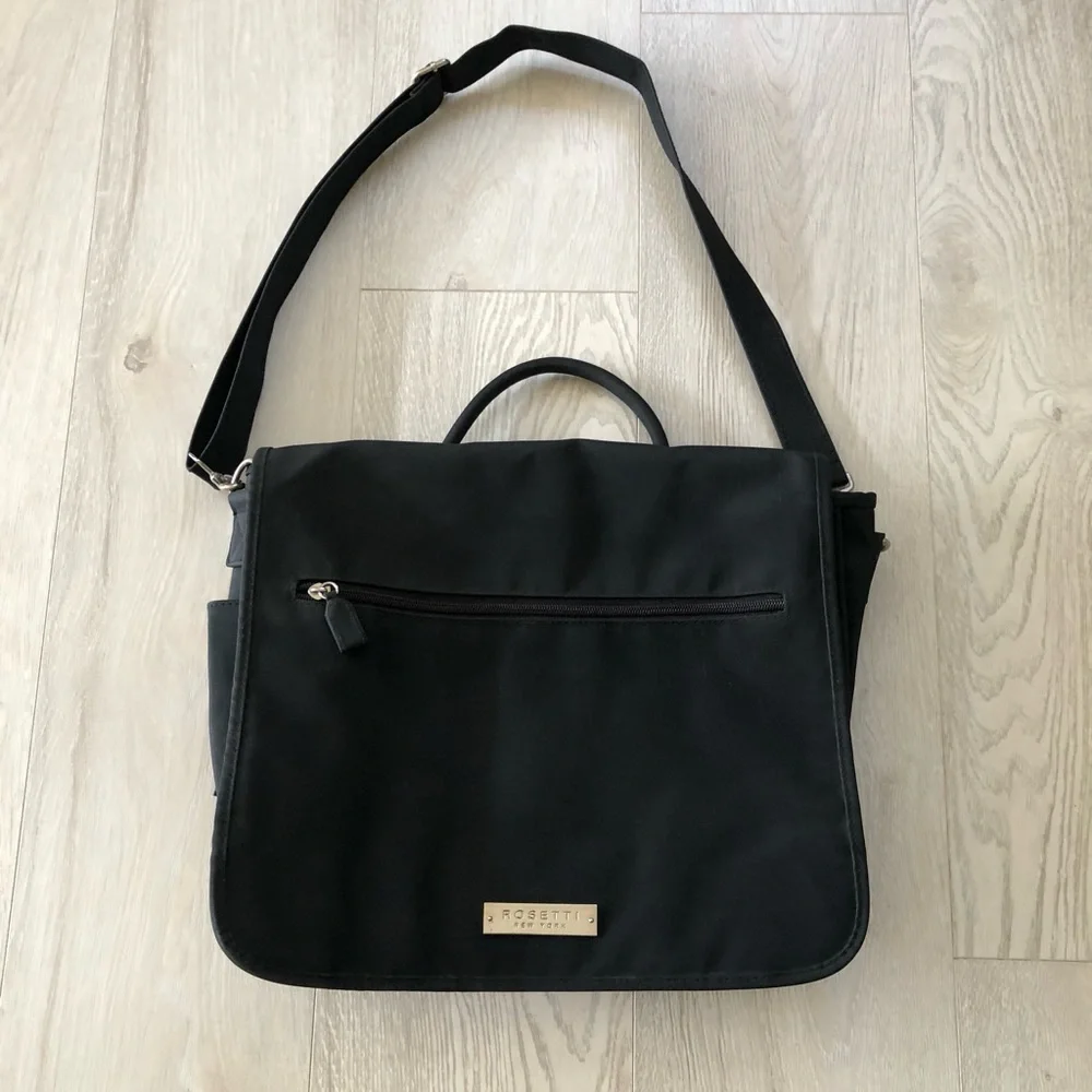 Rosetti New York Black Business Laptop Briefcase Bag - Picture 1 of 16